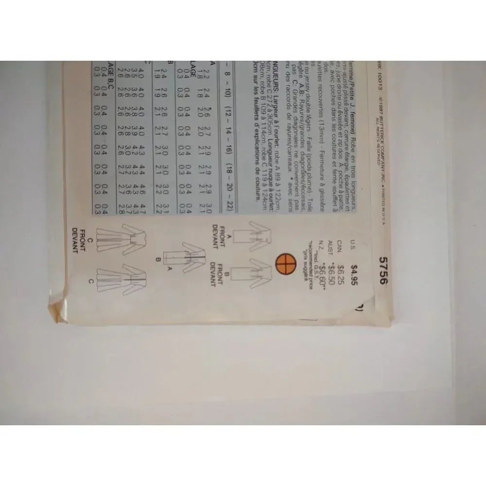 Butterick uncut 1987